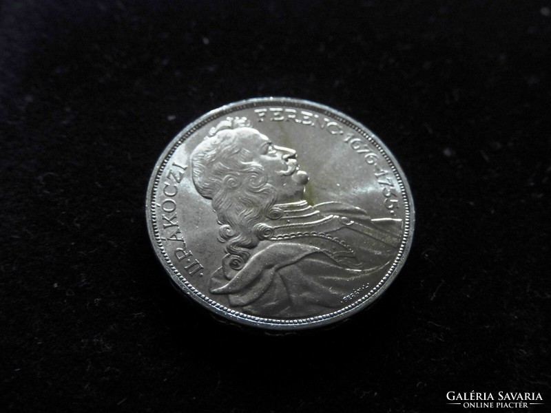 1935 ezüst Rákóczi 2 pengő UNC verdefényes - túl szép, jelöletlen ARTEX ? (KBD)