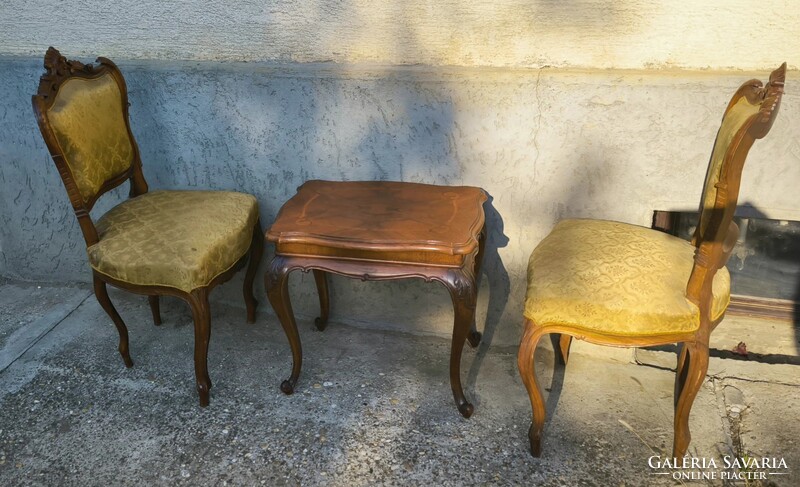 Bécsi Barokk Rokokó stílusú szalon garnitúra kastély kúria Nagypolgári berendezés1800-as évek,