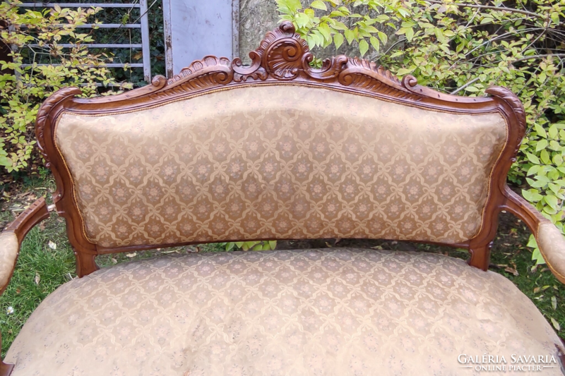 Bécsi Barokk Rokokó stílusú szalon garnitúra kastély kúria Nagypolgári berendezés1800-as évek,