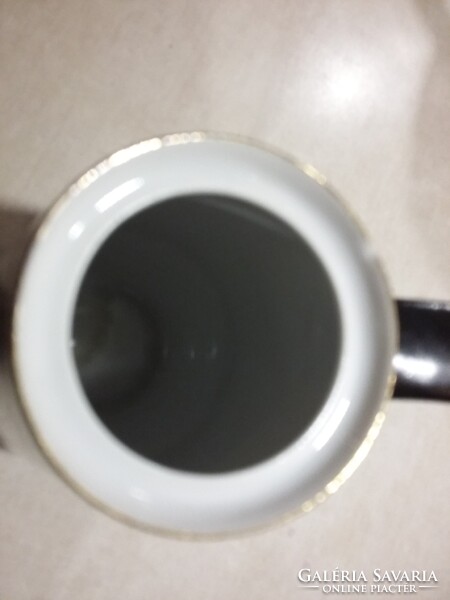 Hollóházi kávé kiöntő kanna kancsó füllel porcelán