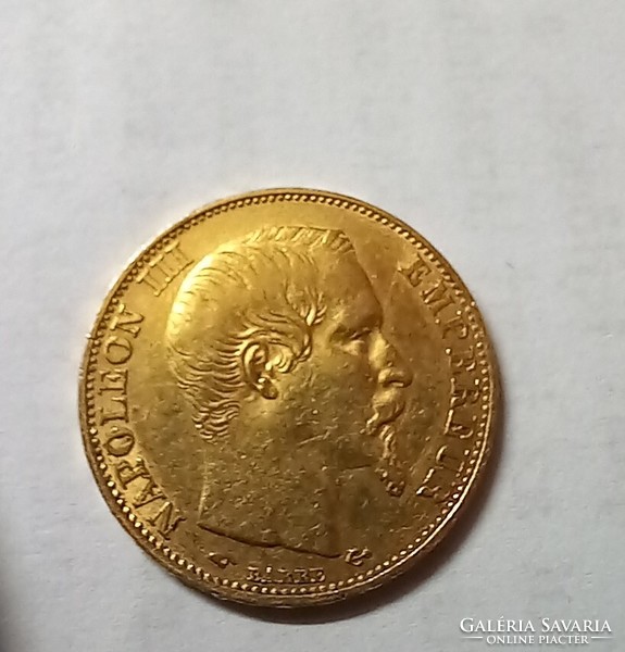 Arany 20 Frank III. Napóleon 1859
