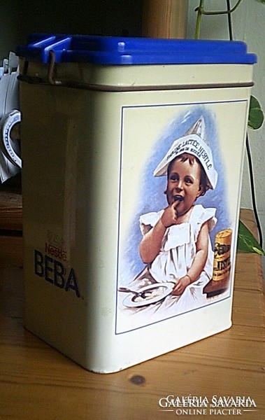 Régi Nestlé BEBA tápszeres fémdoboz