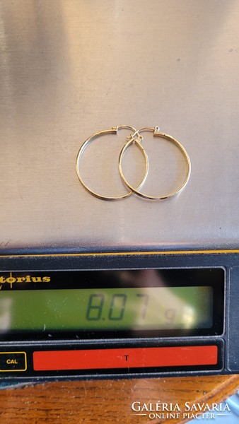 14 K arany karika fülbevaló 8,07 g