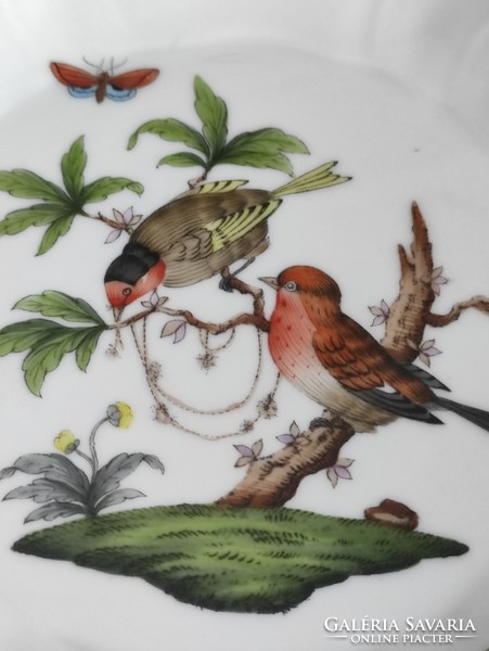 Rothschild mintás 12 személyes Herendi süteményes porcelán készlet 12+1db makulátlan állapotban