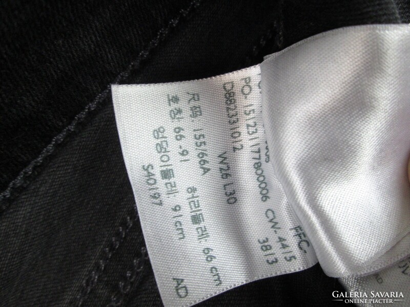 EREDETI LEVIS 710 SUPER SKINNY (W26 / L30) NŐI SÖTÉTSZÜRKE SZTRECCSES FARMER