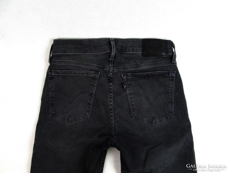 EREDETI LEVIS 710 SUPER SKINNY (W26 / L30) NŐI SÖTÉTSZÜRKE SZTRECCSES FARMER