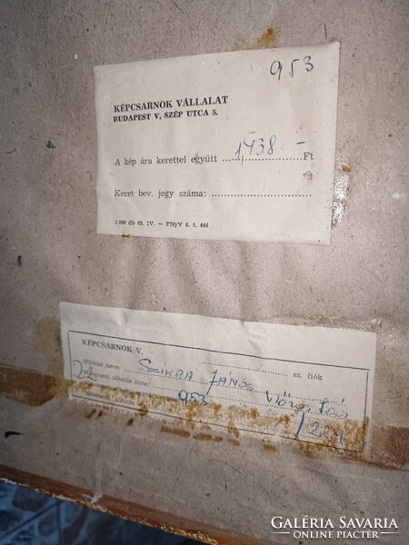 Szikra János balatoni látkép , festmény