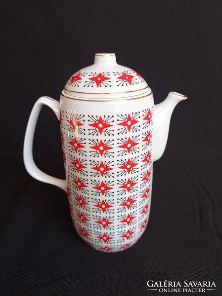 Art Deco Hollóházi kávés kanna, kiöntő