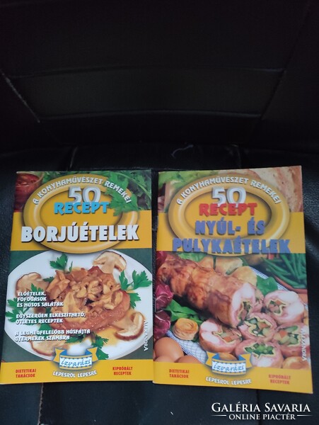 50 recept sorozat -Borjú ételek/Nyúl és pulyka ételek -a 2 együtt.