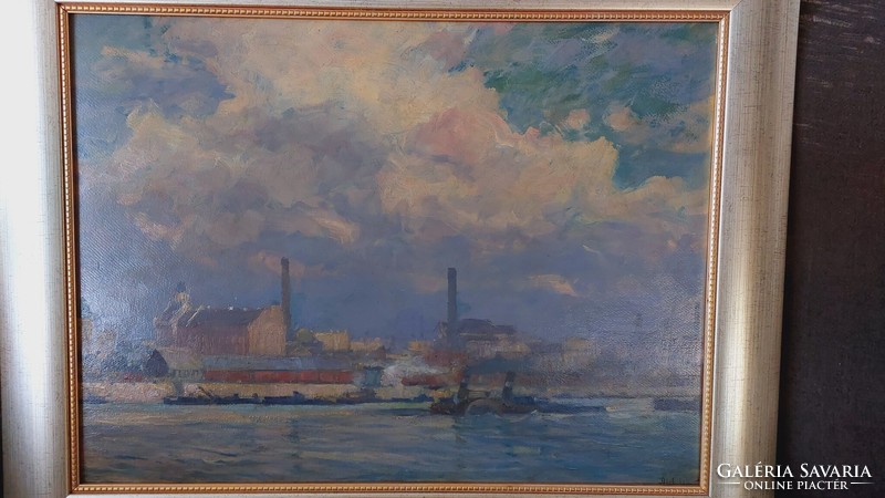 Dietrich Adolf (1869-1953): Dunapart. Töredékes raglap...