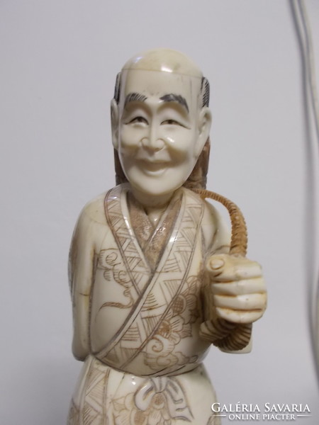 Antik japán csont szobor,okimono,CSERE IS!