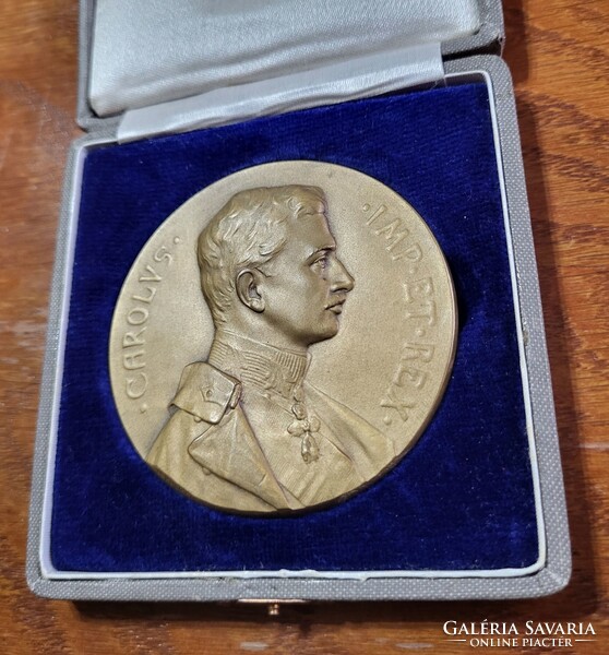 IV. Károly ritka emlékérméje 1916 , ritka saját dobozában.