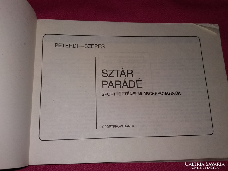 1985. Peterdi Pál - Szepes György : Sztár parádé  KARIKATÚRÁK könyv a képek szerint SPORTPROPAGANDA