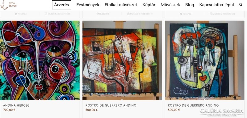 Simeon Gonzales - Rostro en Evolución - XL- 70x100 cm, akril, vászon