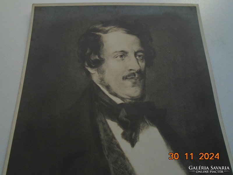 DONIZETTI (1797-1848) olasz zeneszerző portréja művészi fotója Franklin Nyomda képanyag archivumából