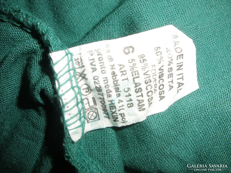 Selyem tartalmú blúz,zöld