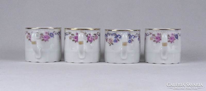 1T745 Régi cseh Schlackenwerth porcelán kávéscsésze 4 darab