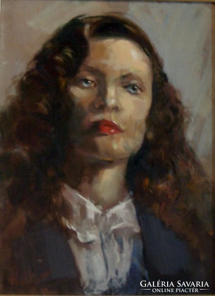 Walter Gábor "Claire"" Olajfestmény 30x40 cm Olaj/Farost