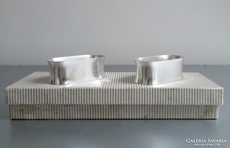 2x ritka WMF bauhaus szalvétagyűrű Wilhelm Wagenfeld 1960s