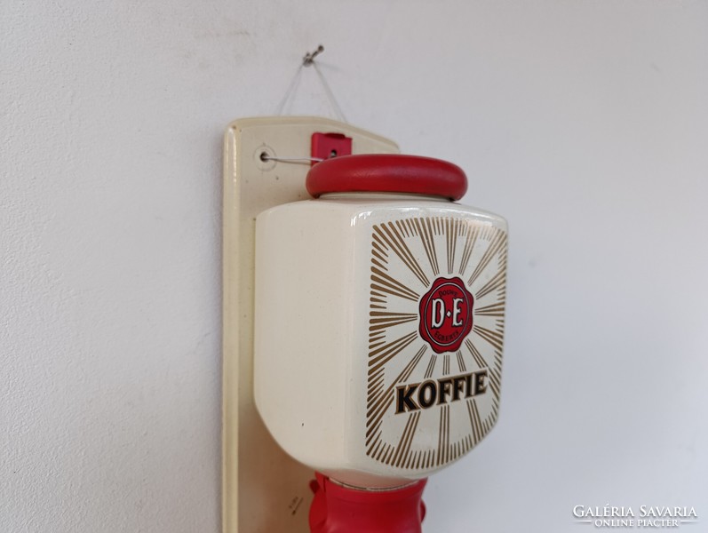 Antik kávédaráló porcelán fali kávé daráló konyhai eszköz Douwe Egberts márka reklám 640 9984