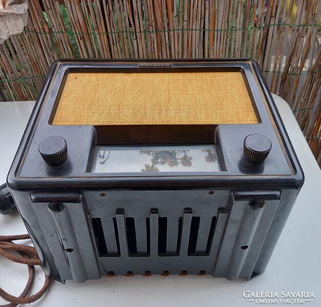 TELEFUNKEN SUPER 2B54 GWK régi retro vintage német csöves bakelit rádió, 1942-44. Ritka!