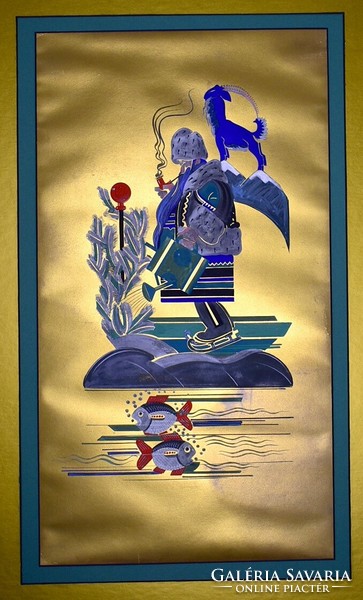 Jaschik Álmos (1885-1950): VÍZÖNTŐ-HALAK-BAK … " TÉL "