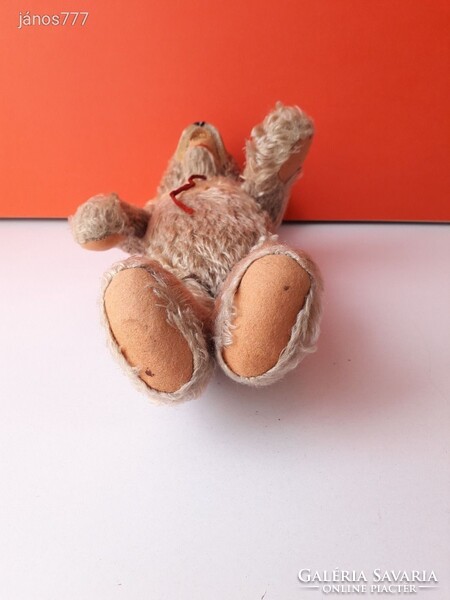 FECHTER antik mackó medve régi öreg maci ! 35 cm-es Szalma töltetű moher maci !