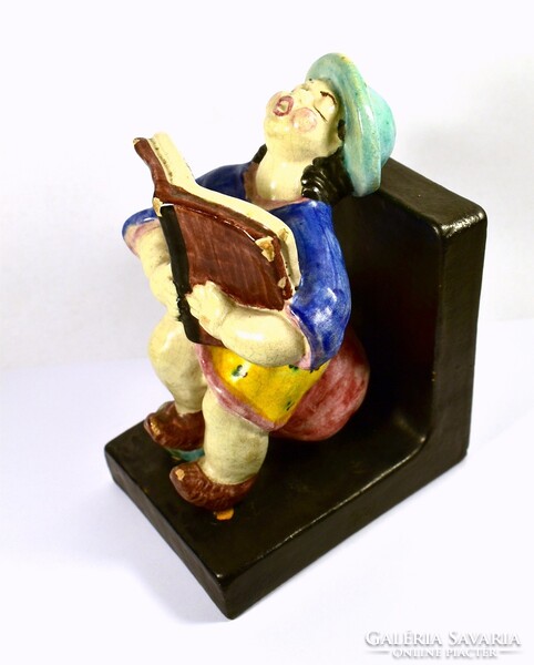 Linzer Keramik 1920 körül: ART DECO KÖNYVTÁMASZ