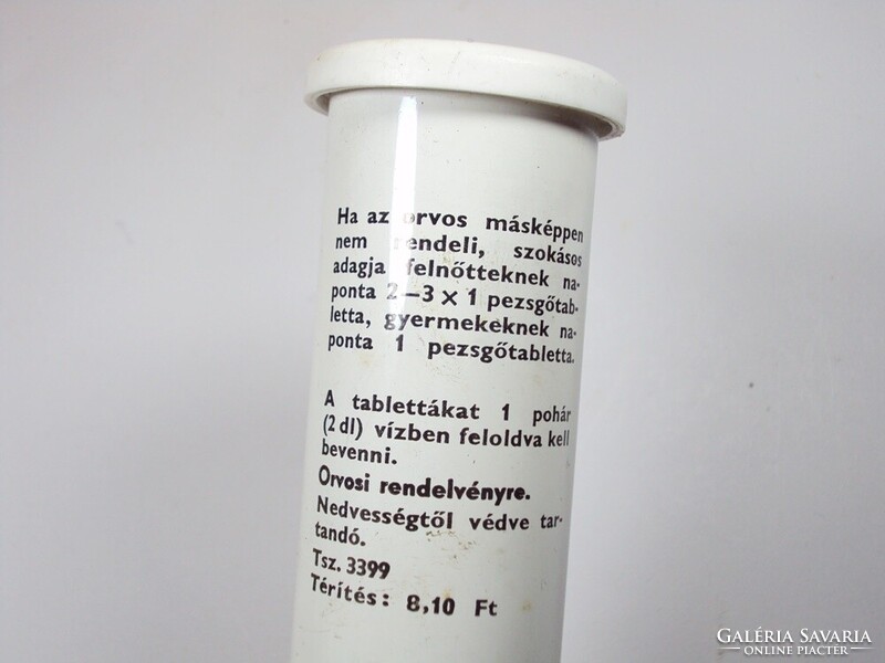 Retro Calcium-Sandoz pezsgőtabletta gyógyszeres doboz  - Alkaloida Tiszavasvári - 1980-as évekből