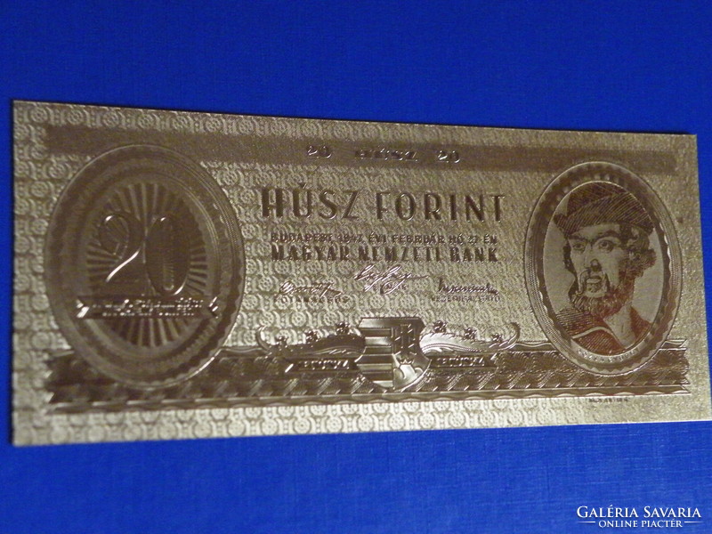 20 forint 24 karátos arannyal bevonva - 1947 -