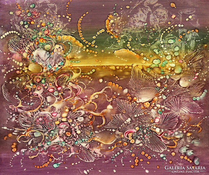 Máriási Masznyik Iván festőművész (1928-1997) – Születő természet c. festménye