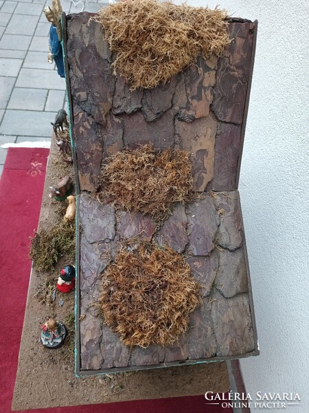 Hatalmas vintage karácsonyi Betlehemi jászol.  Alkudható.