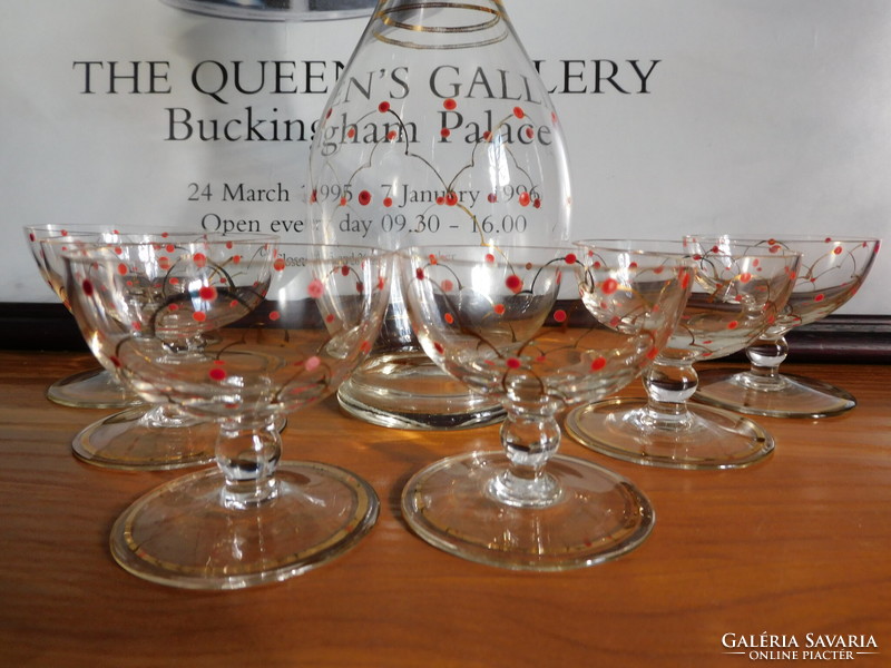 Parádi pöttyös likőrös készlet