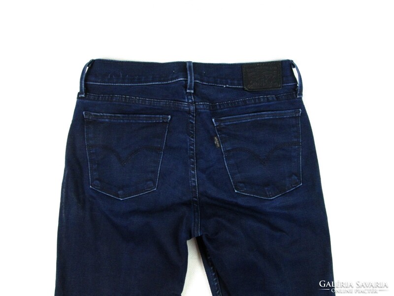 EREDETI LEVIS 710 SUPER SKINNY (W27 / L32) NŐI SÖTÉTKÉK SZTRECCSES FARMER