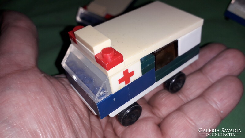 Retro NÉMET DDR GDR NDK -"PB" - PEBE építőjáték "szoci LEGO" kisautók 4db egyben a képek szerint