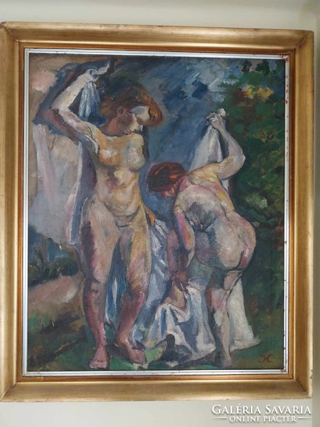 Kelemen Emil (1895-1975) - Fürdés után - nagybányai festmény