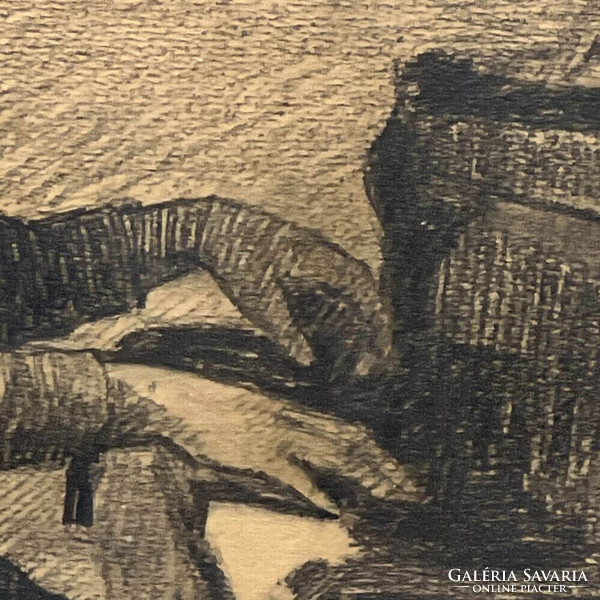 Gábor Jenő (1893-1968): Zongorázó hölgy (Macus játszik) F00594