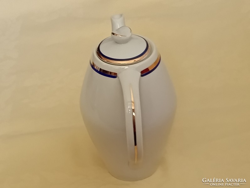 Porcelán tea vagy kávé kiöntő teás kanna Jarolina Lengyel retro 10x17cm
