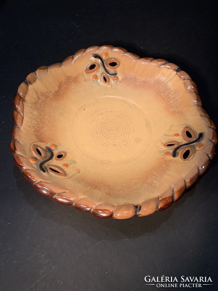 Art deco kerámia kínáló tál Reseda jelzéssel