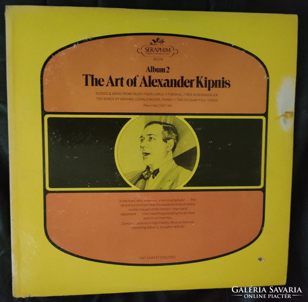 ALEXANDER KIPNIS  - BASSZUS   LP  LAKKLEMEZ VINYL -  NAGYON RITKA !
