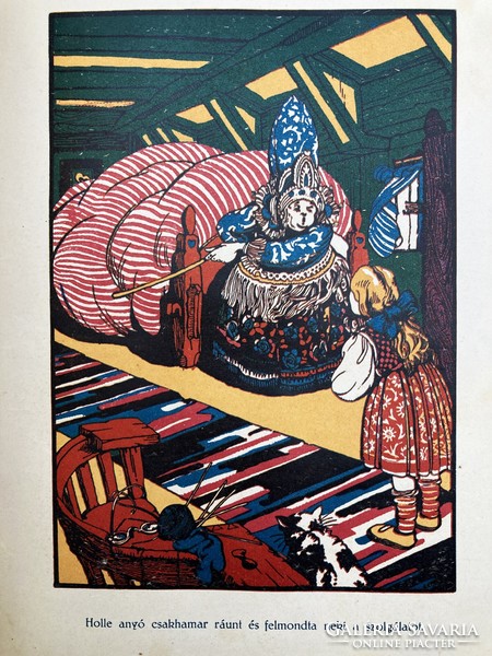 Grimm meséi - antik mesekönyv ritkaság Jaschik Álmos szines illusztrációival, 1922