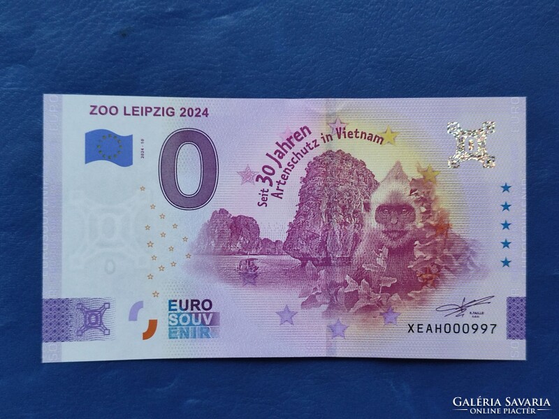 NÉMETORSZÁG 0 EURO 2024 ZOO LEIPZIG! MAJOM! RITKA EMLÉK PAPÍRPÉNZ! UNC