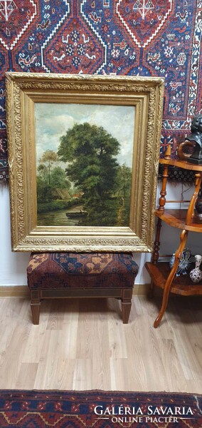 Duranti jelzéssel nagyon szép nagyméretű festmény. Nagyon szép színvilágú. 60x80-as keret nélkül.