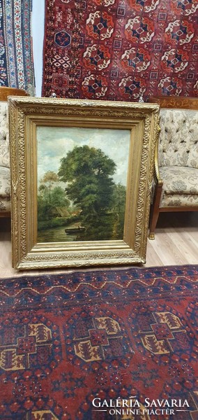 Duranti jelzéssel nagyon szép nagyméretű festmény. Nagyon szép színvilágú. 60x80-as keret nélkül.