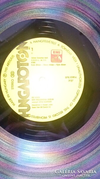 Hanglemez Bach H-mol mise+ Mozart Varázsfuvola