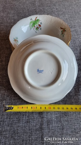 Herendi porcelán csipkebogyós kisebb mély tányér szett 6 darab
