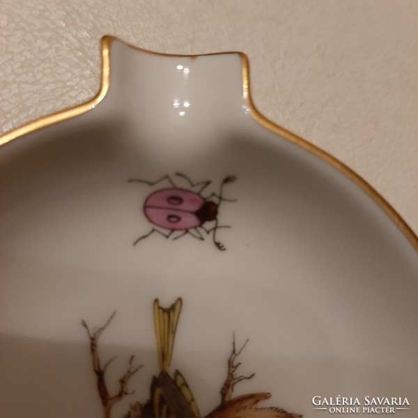 Herendi szèp Rothschild mintás hamus porcelán tálka