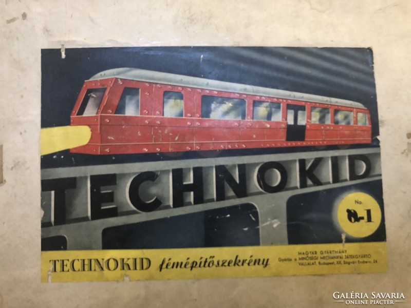 Technokid fémépítő játék, katalógussal, dobozban