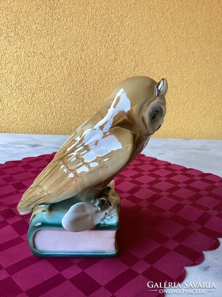 Zsolnay porcelán bölcs bagoly 16 cm.