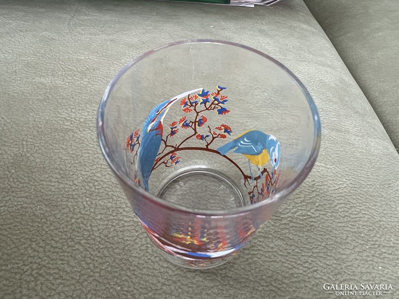 Francia-REIMS-VMC kristály madaras üveg pohár, sorszámozott,  jelölt, nagyon szép